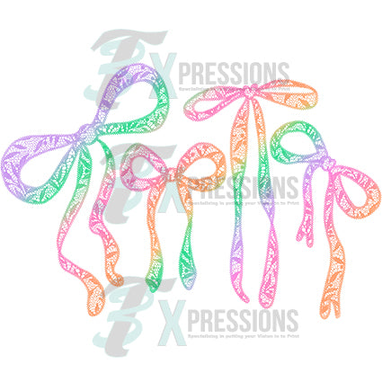 Colorful lace easter bows