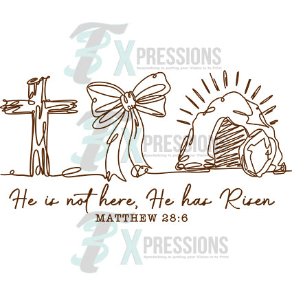 He is not here he is risen brown