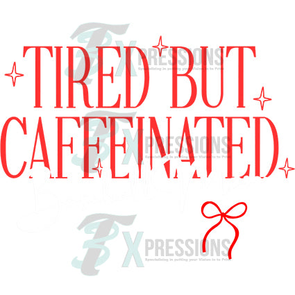 Tired but caffeinated baseball mom red