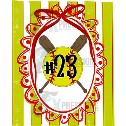 Personalized Softball Stripes