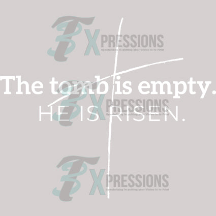 White the tomb was empty he is risen cross