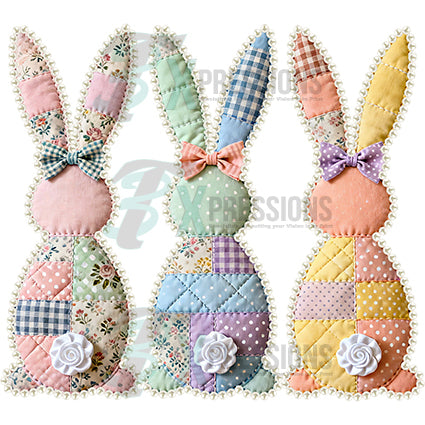 Easter Bunny patchwork Trio