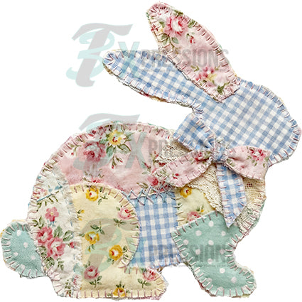 pastel patchwork bunny