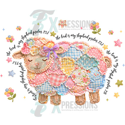 patchwork the Lord is my shepherd