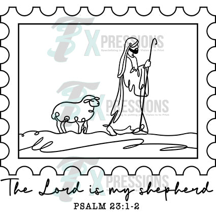 The Lord is my shepherd stamp