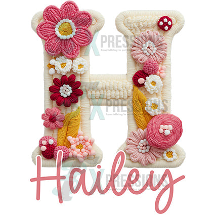 Personalized Spring Yarn Letter