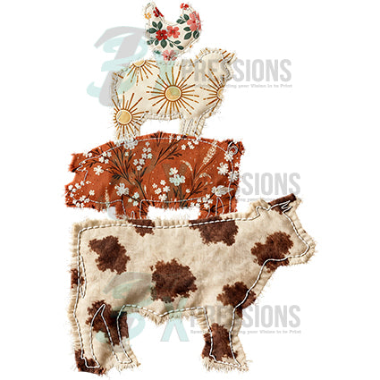 Patchwork farm animals - Bling3t
