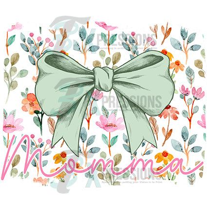 Personalized Floral Brushstroke Bow - Bling3t