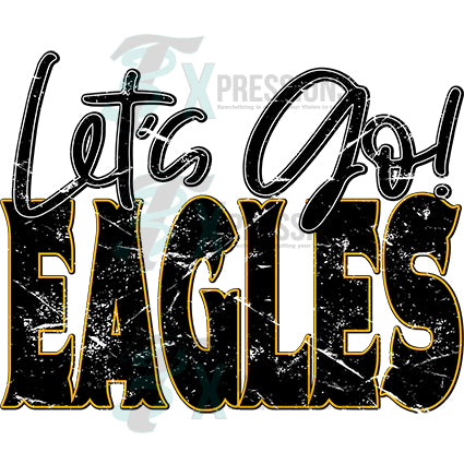 Personalized Distressed Let's Go! - Bling3t