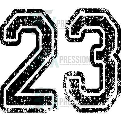 Personalized Distressed Number - Bling3t