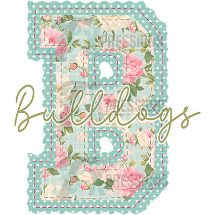 Personalized sweet vintage single letter mascot - Bling3t