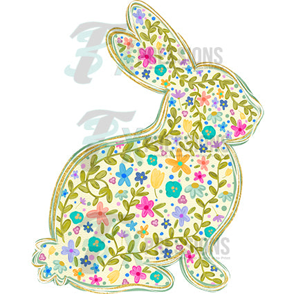 Floral Easter Bunny - Bling3t