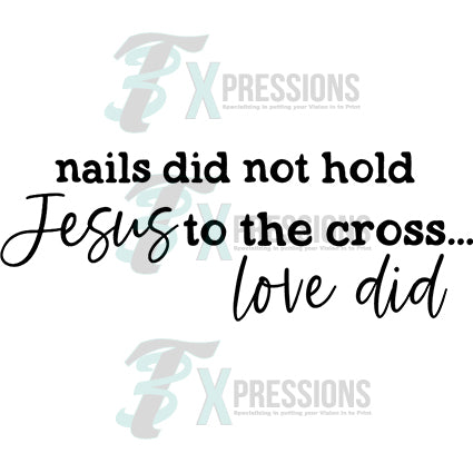 nails did not hold Jesus to the cross, black - Bling3t