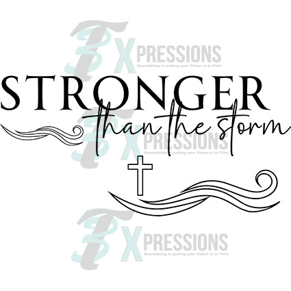 Stronger than the storm with sleeve black - Bling3t