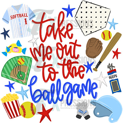 Take me out to the ballgame softball - Bling3t