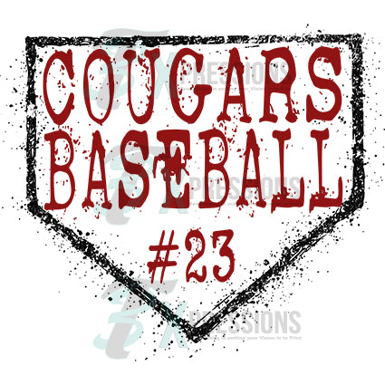 Personalized splatter baseball diamond