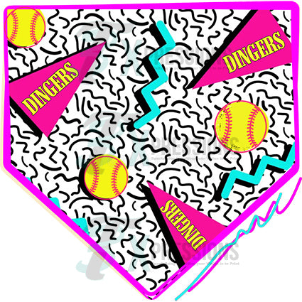 Drippy 90 baseball Dingers plate