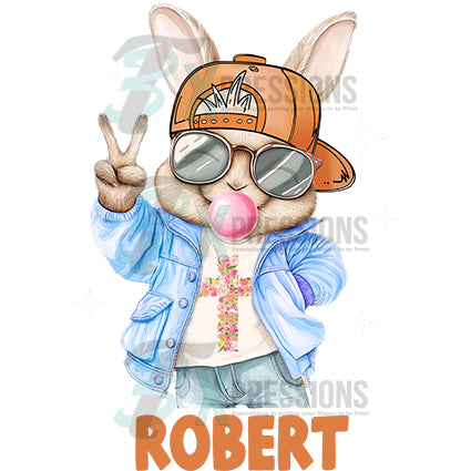 Personalized Cool Boy Easter Bunny