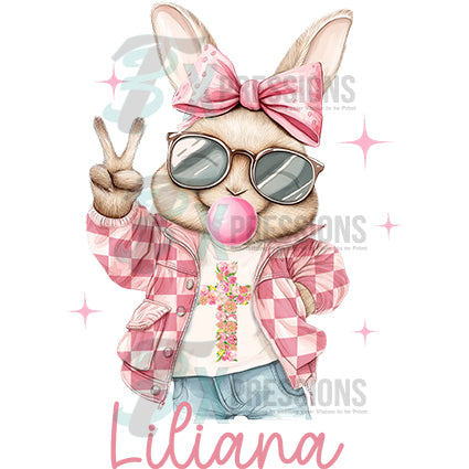Personalized Cool GIrl Bunny