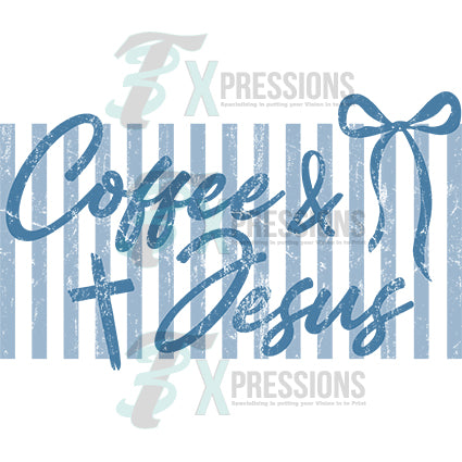 Coffee and Jesus blue