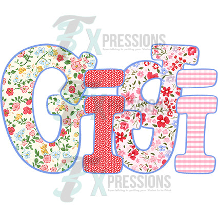 Personalized Floral single line