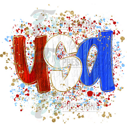 USA paint splatter