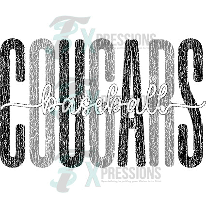 Personalized Distressed 2 color word with script