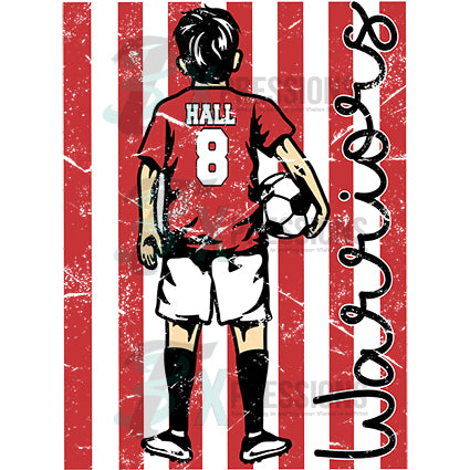 Personalized Soccer player with stripes - Bling3t