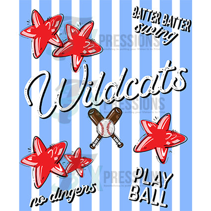 Personalized Striped baseball design
