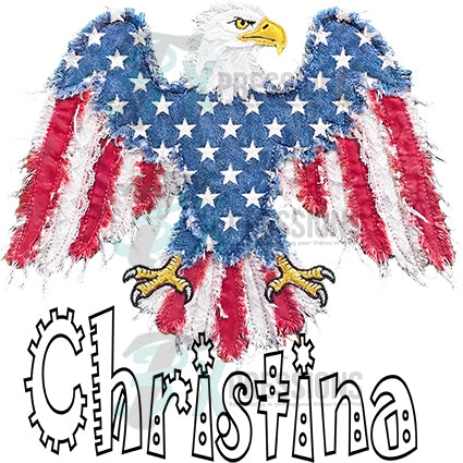 Personalized Patriotic Eagle - Bling3t