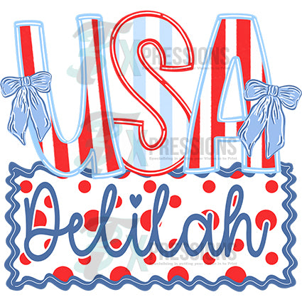 Personalized USA Nameplate