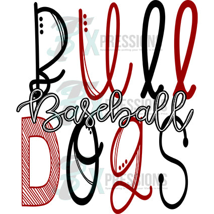 Personalized 2 Color mascot doodle with script - Bling3t