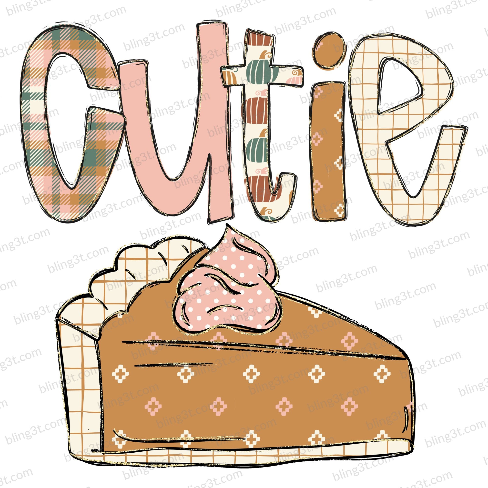 Cutie Pie Patchwork Pumpkin Pie