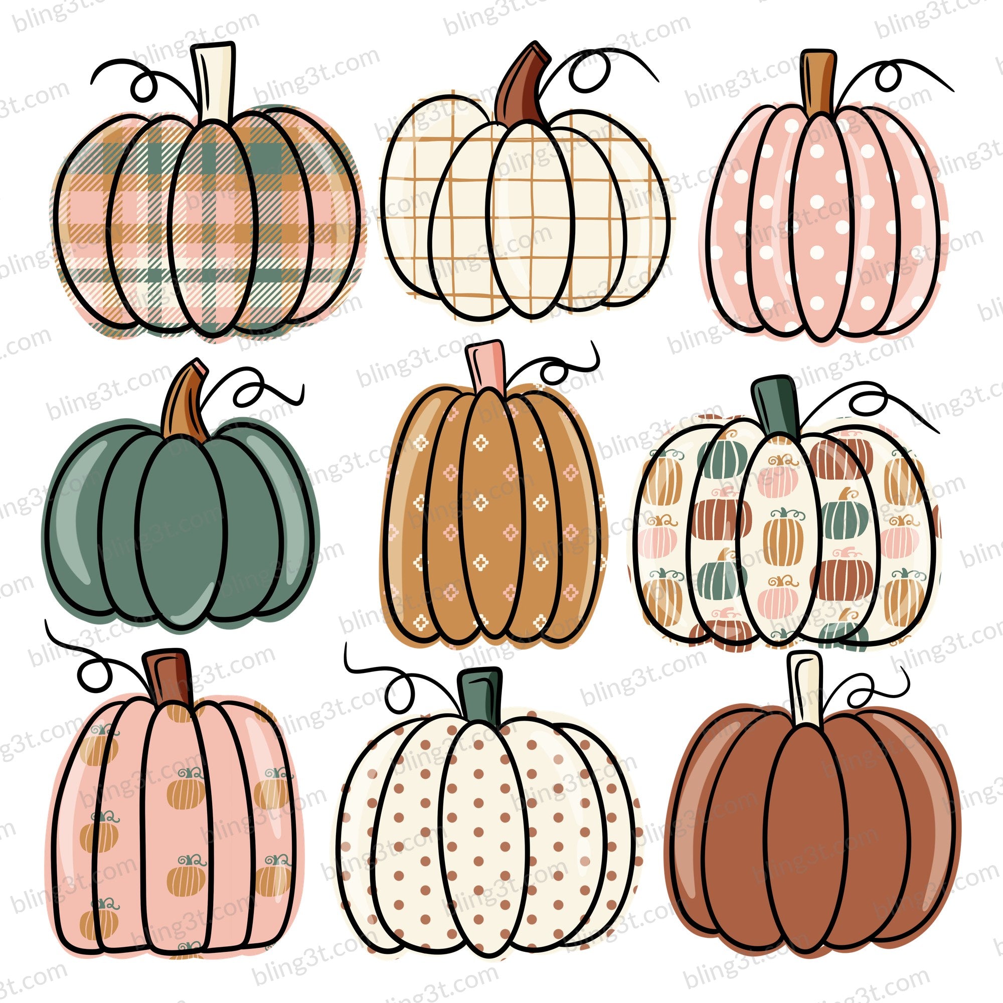 Fall Patchwork Pumpkin Collage