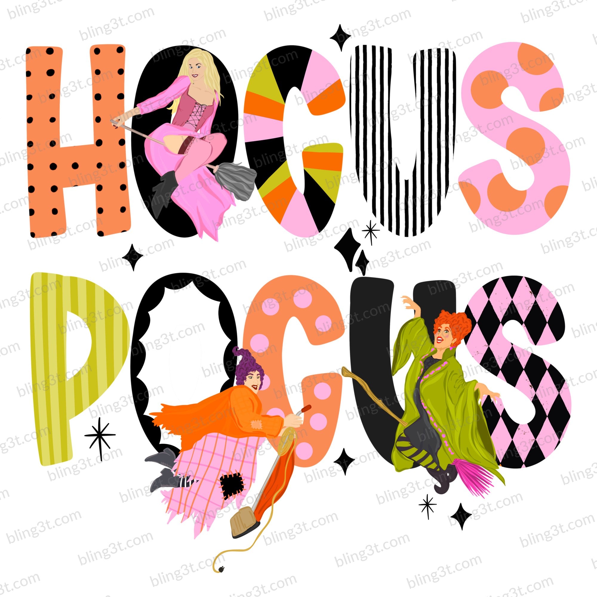 Hocus Pocus Patterned Letters