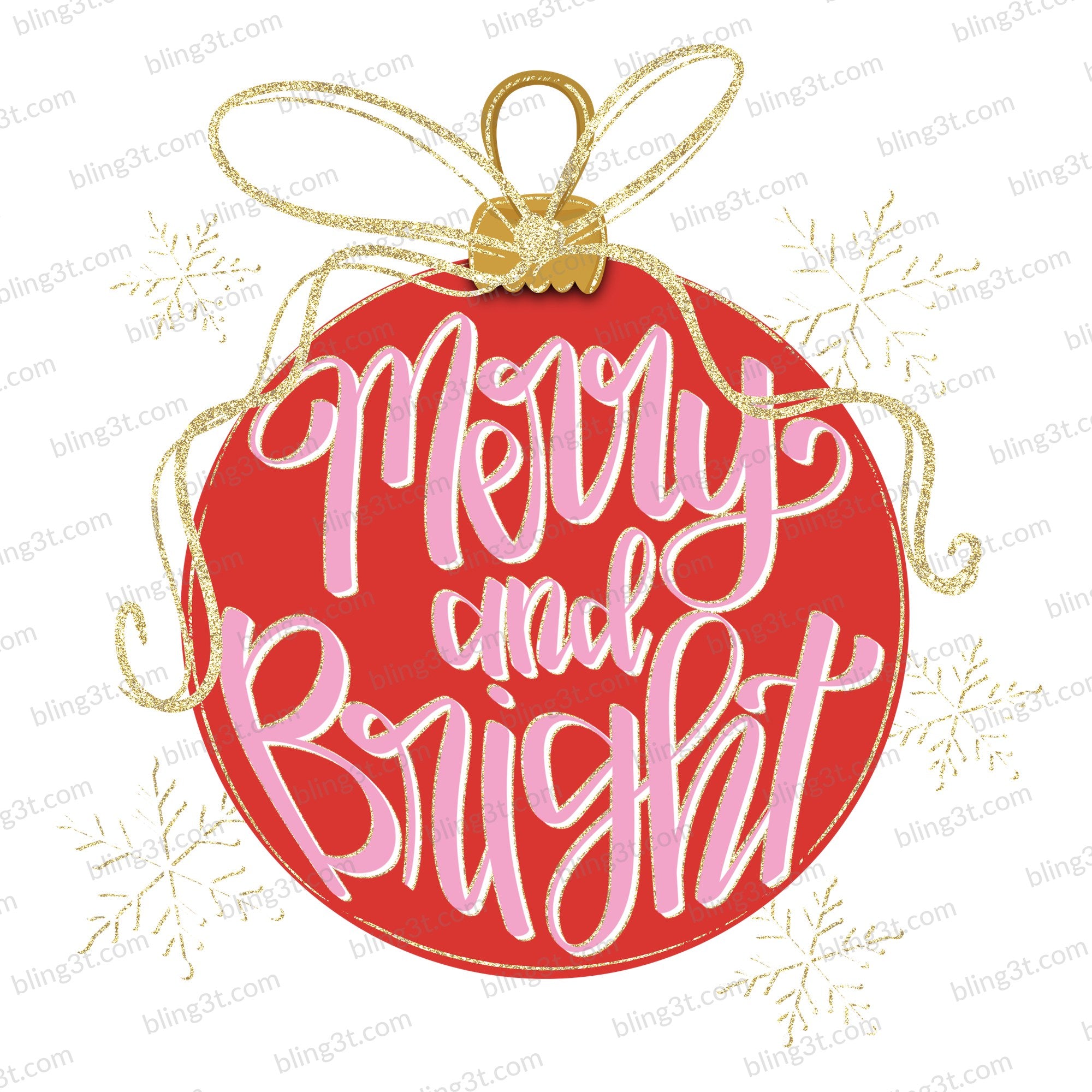 Merry and Bright Red Ornament