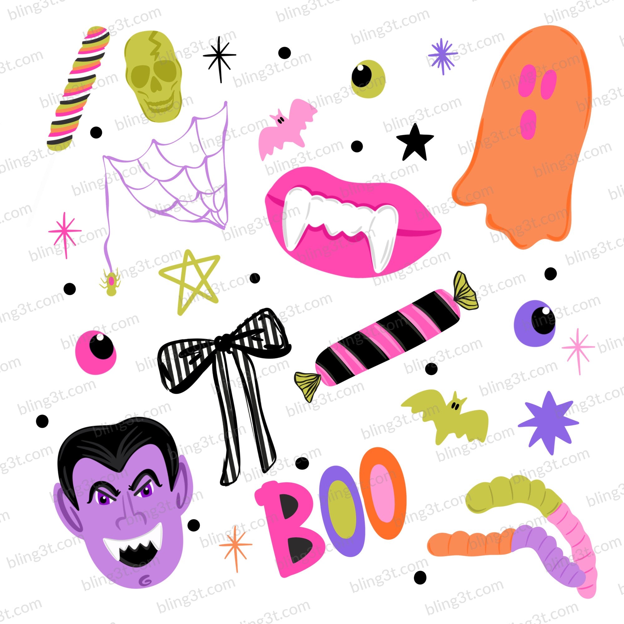 Halloween Doodles Vampire Ghost Boo
