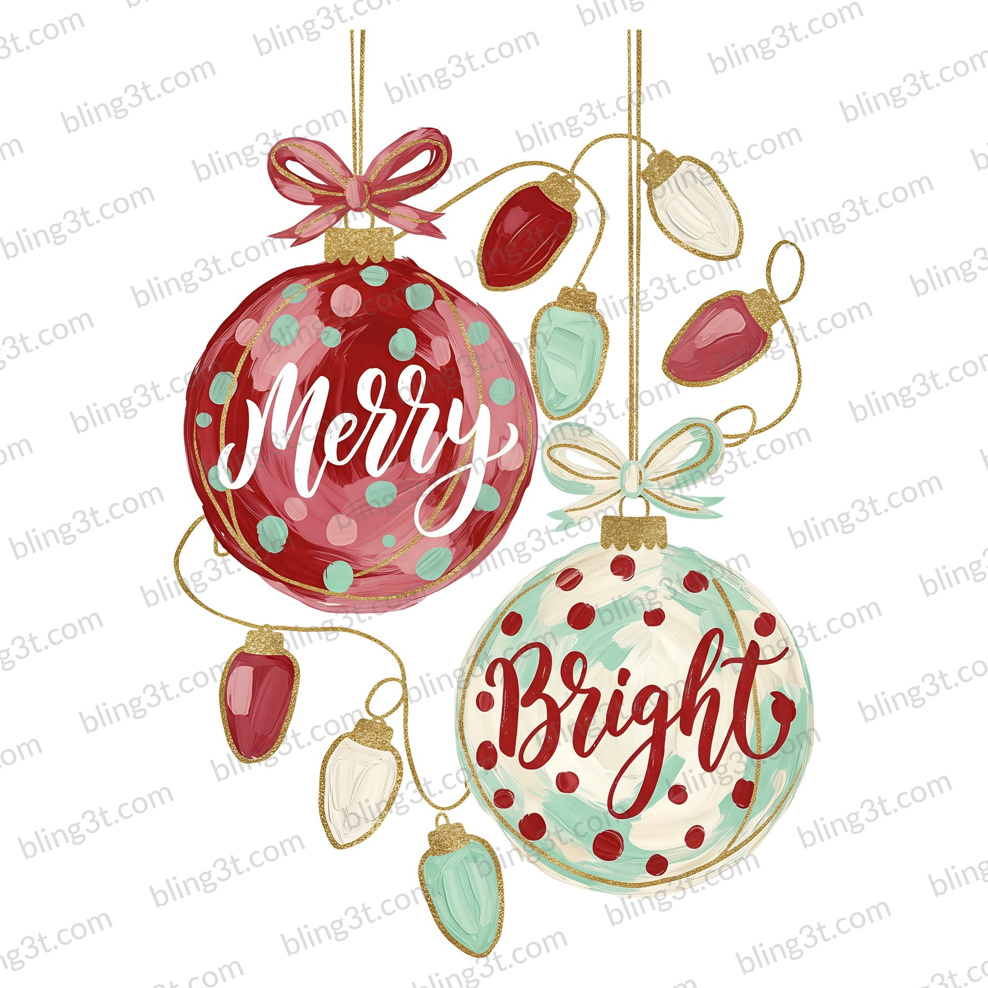 Merry and Bright Ornaments and Lights