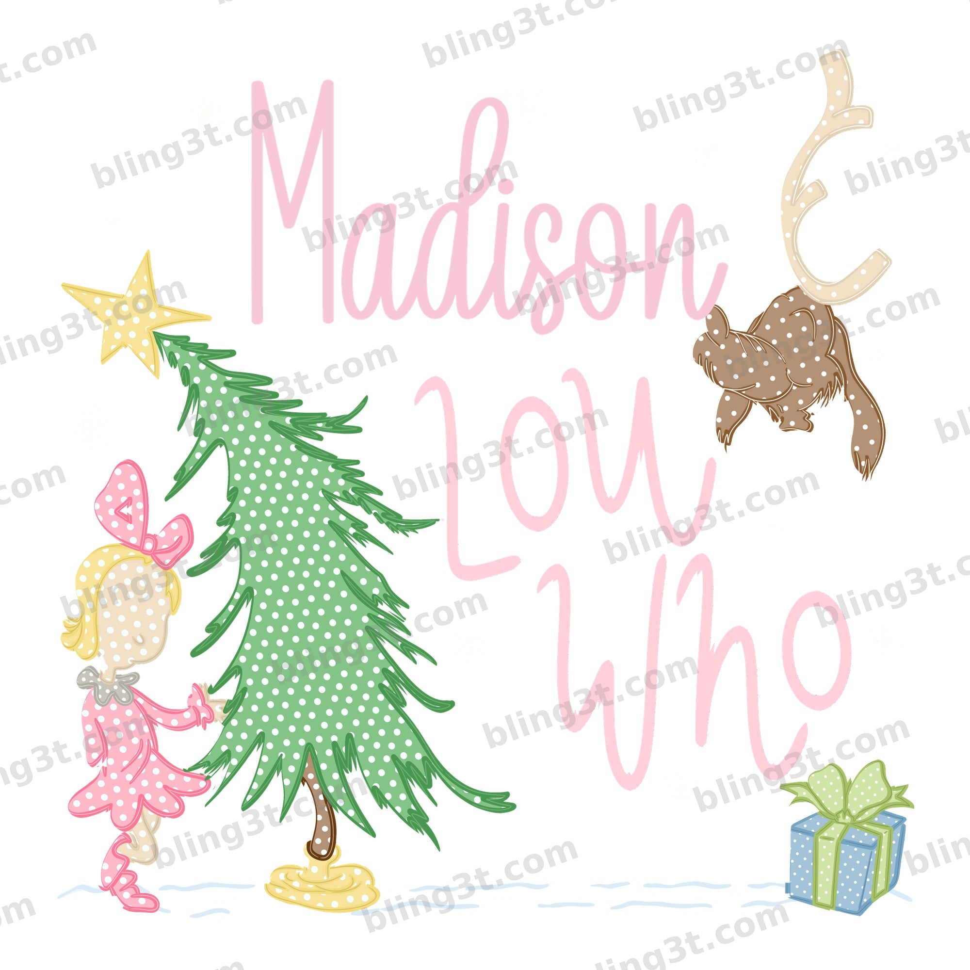 Personalized Christmas Lou Who Girl Name - Madison
