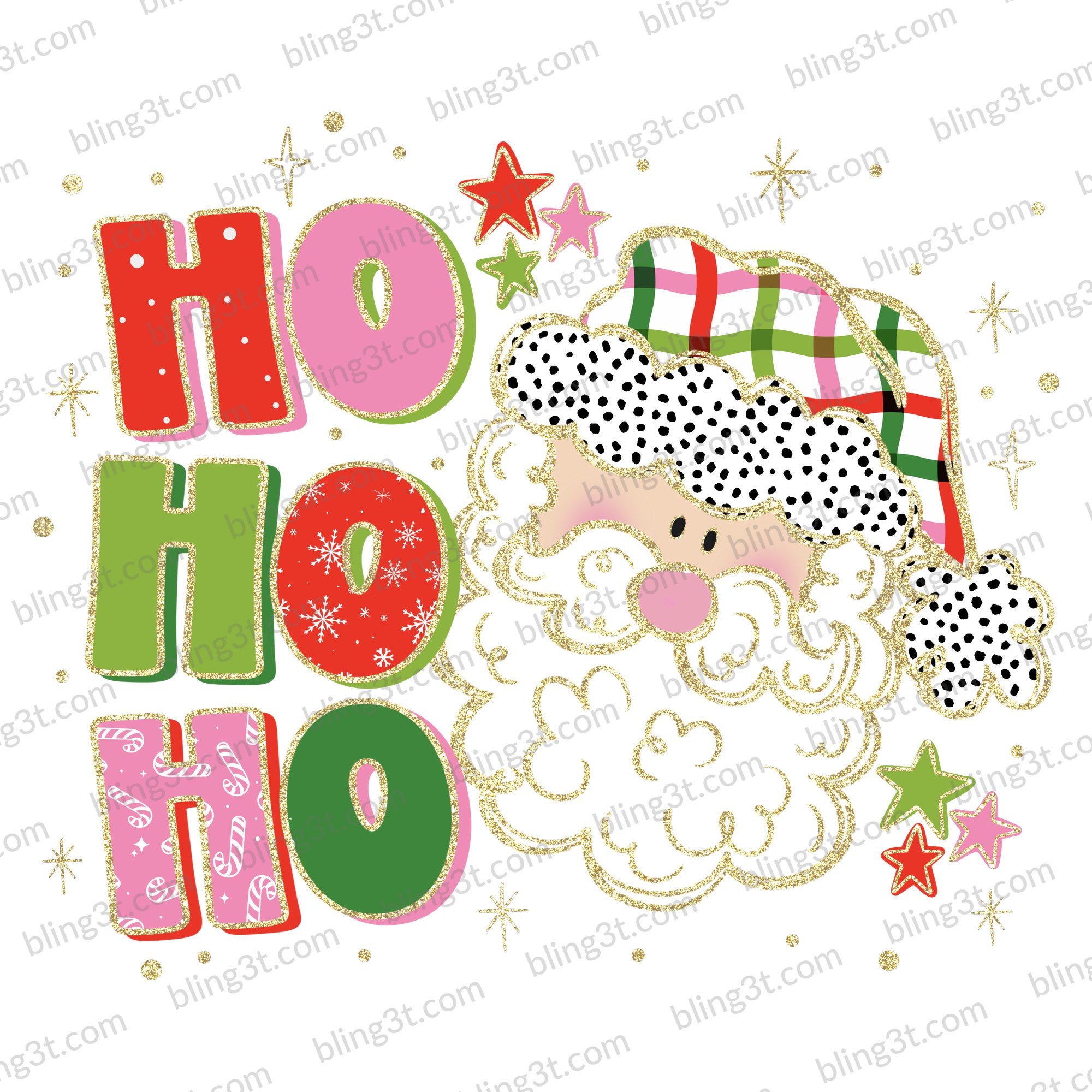 Ho Ho Ho Plaid Santa Light