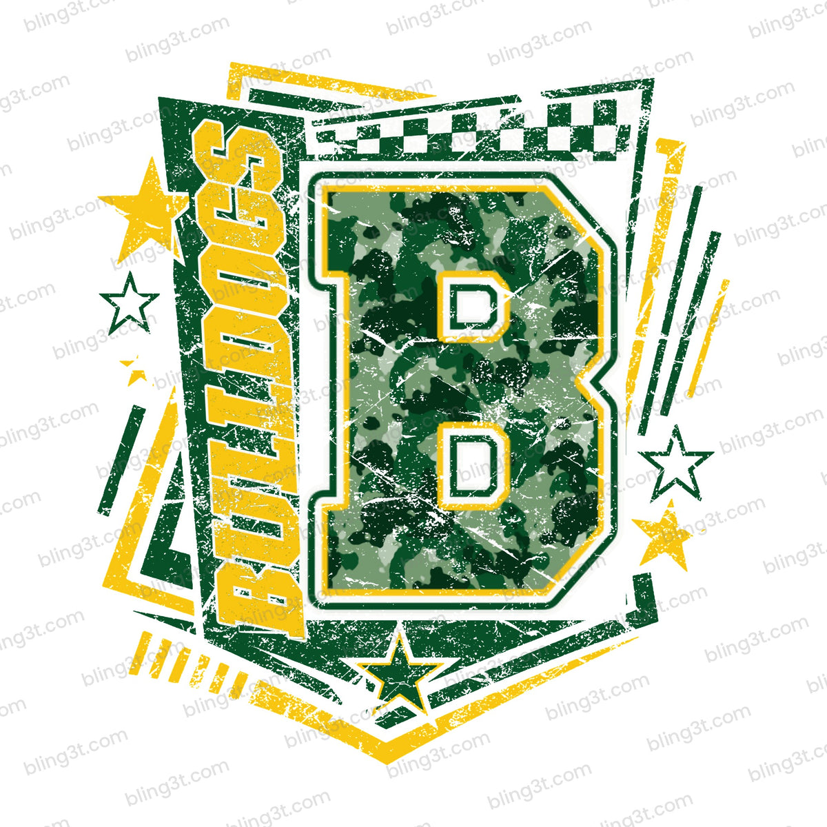 Personalized Varsity Camo Crest