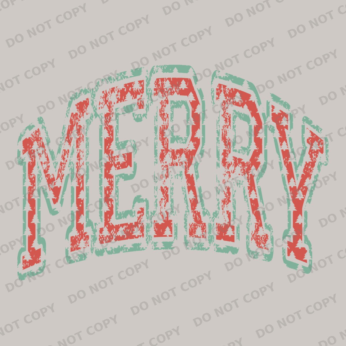 Merry Tree Cutout Varsity Letters