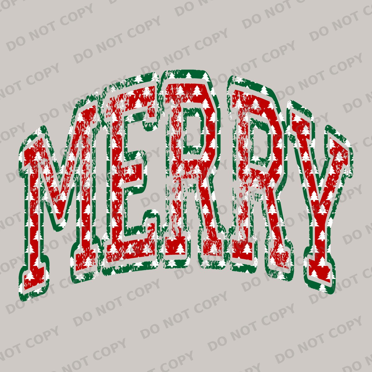 Merry Tree Cutout Varsity Letters