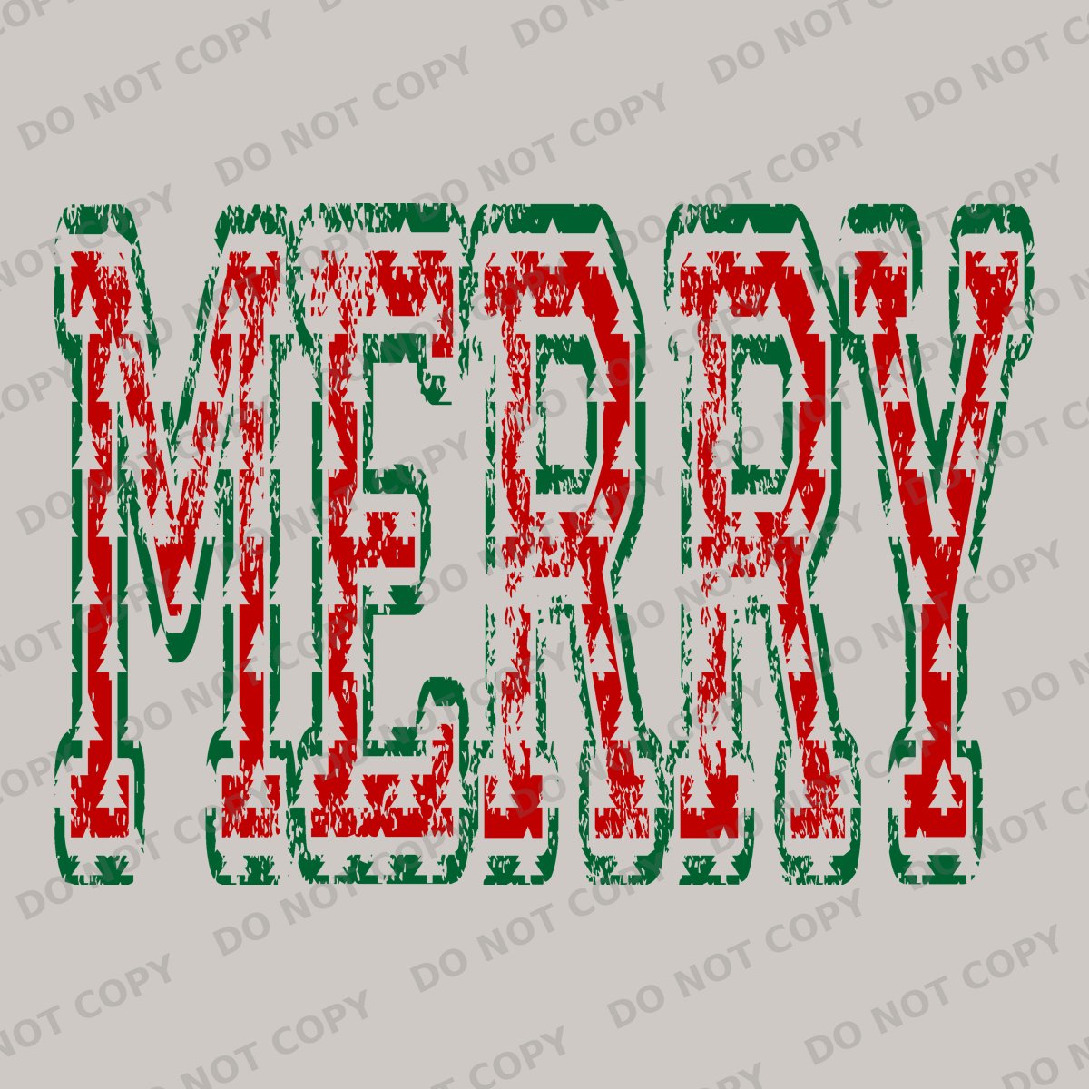 Merry Tree Cutout Varsity Letters