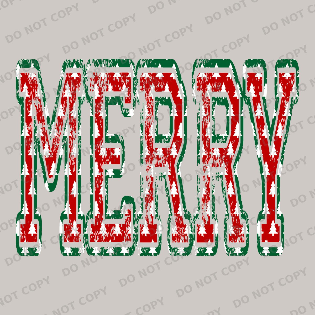 Merry Tree Cutout Varsity Letters