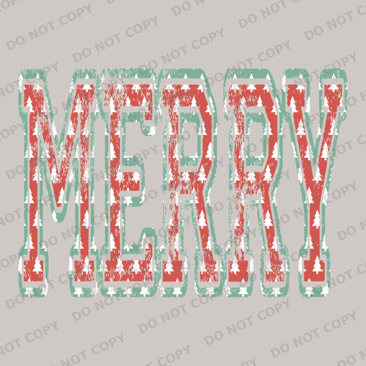 Merry Tree Cutout Varsity Letters