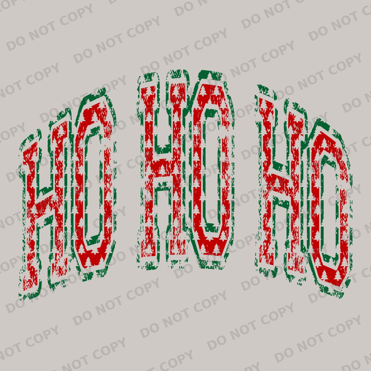 Ho Ho Ho Tree Cutout Varsity Letters