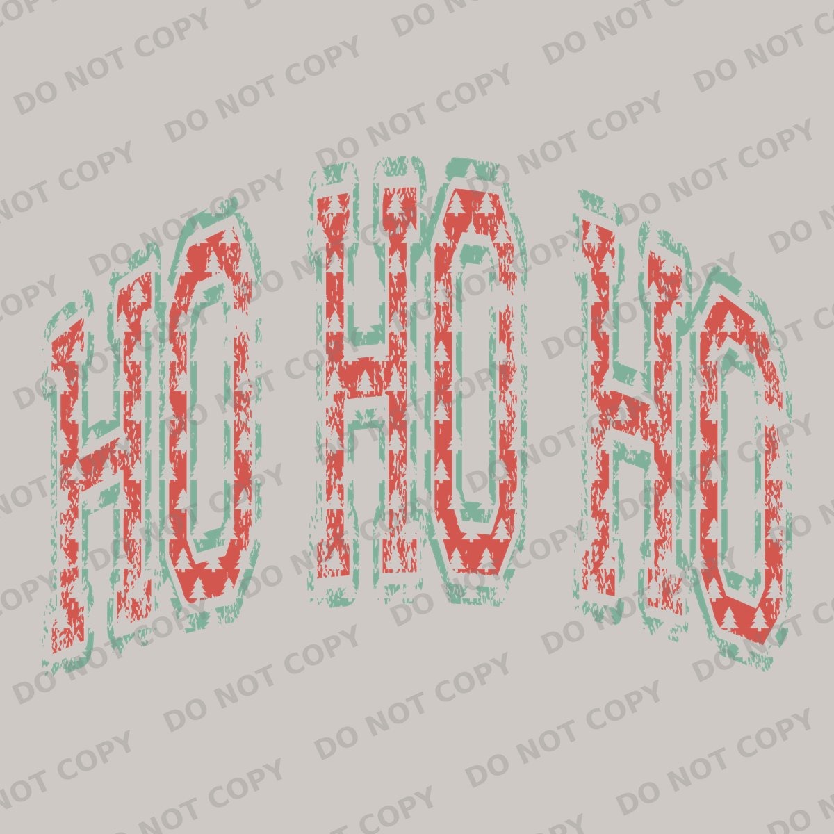 Ho Ho Ho Tree Cutout Varsity Letters