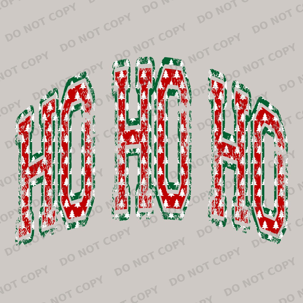 Ho Ho Ho Tree Cutout Varsity Letters