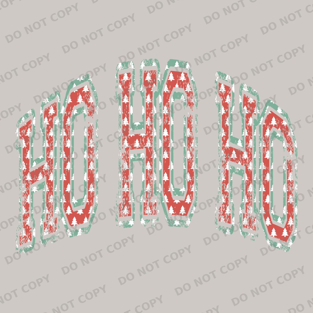 Ho Ho Ho Tree Cutout Varsity Letters